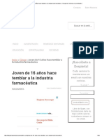 Joven de 16 Años Hace Temblar A La Industria Farmacéutica - Despierta, Vivimos en Una Mentira PDF