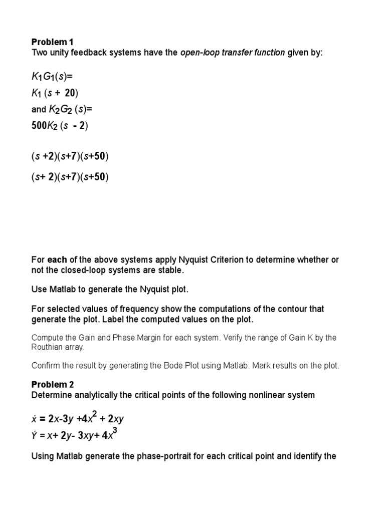 Stability Analysis of Feedback Systems | PDF | Teaching Methods & Materials
