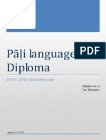 Pali Language Diploma (2010 - 2011)