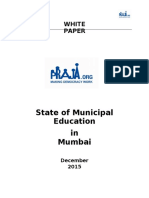 Report On State of Municipal Education in Mumbai - 2015 1