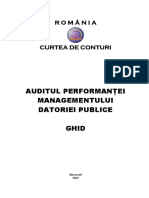 Auditul Performanței Managementului Datoriei Publice