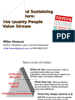 Building and Sustaining A Lean Culture: The Quality People Value Stream