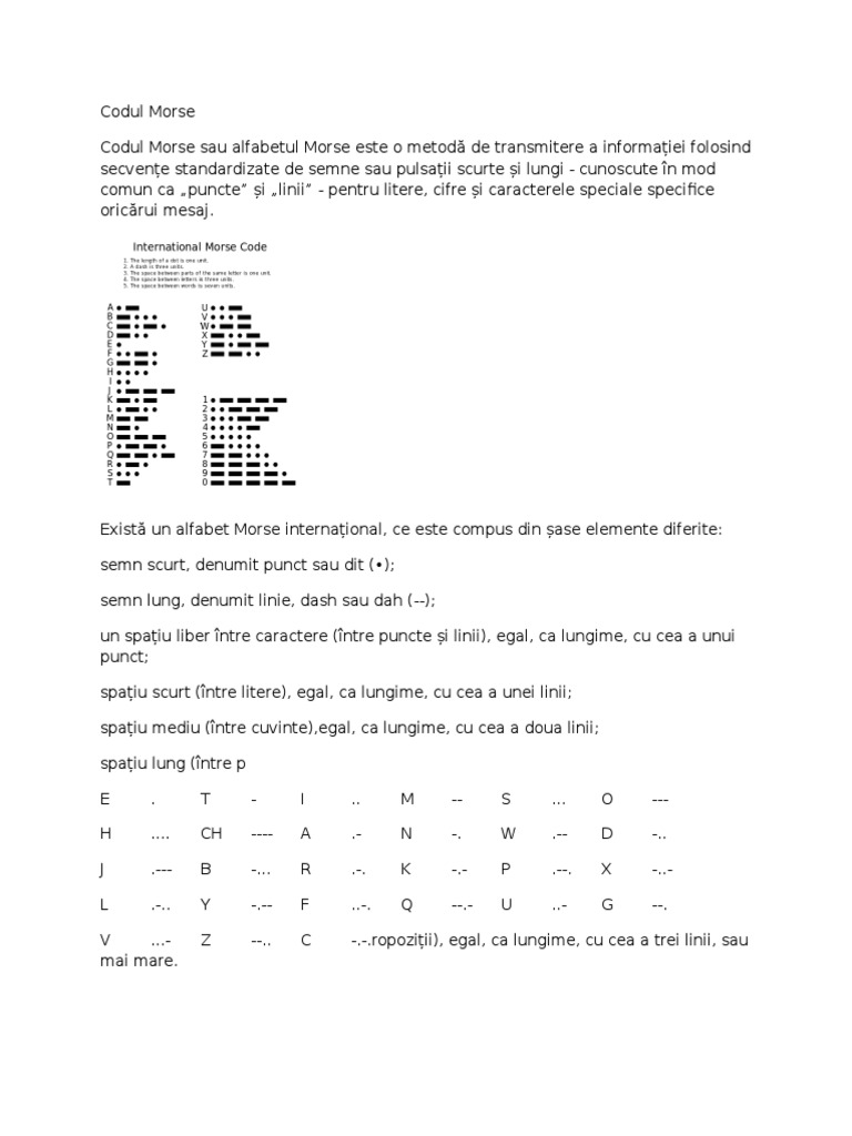 Codul Morse | PDF