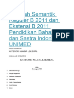 Makalah Semantik Reguler B 2011 Dan Ekstensi B 2011 Pendidikan Bahasa Dan Sastra Indonesia UNIMED