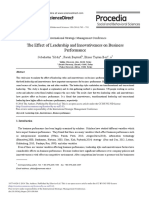 Yıldız, Baştürk, Boz - 2014 - The Effect of Leadership and Innovativeness On Business Performance