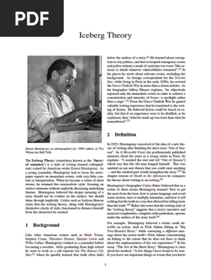 Iceberg Theory