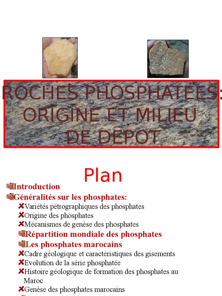 1 Roches Phosphatees | PDF | Phosphate | Earth Sciences