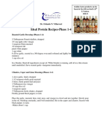 Ideal Protein Recipes-Phase 1-4: Dr. Orlando N. Villarreal