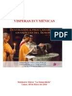 Librito Con Cantos - Vísperas Ecumnénicas Lunes II T.O. Sem. Oración x La Unidad Xtianos