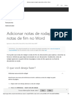 Adicionar Notas de Rodapé e Notas de Fim No Word - Word