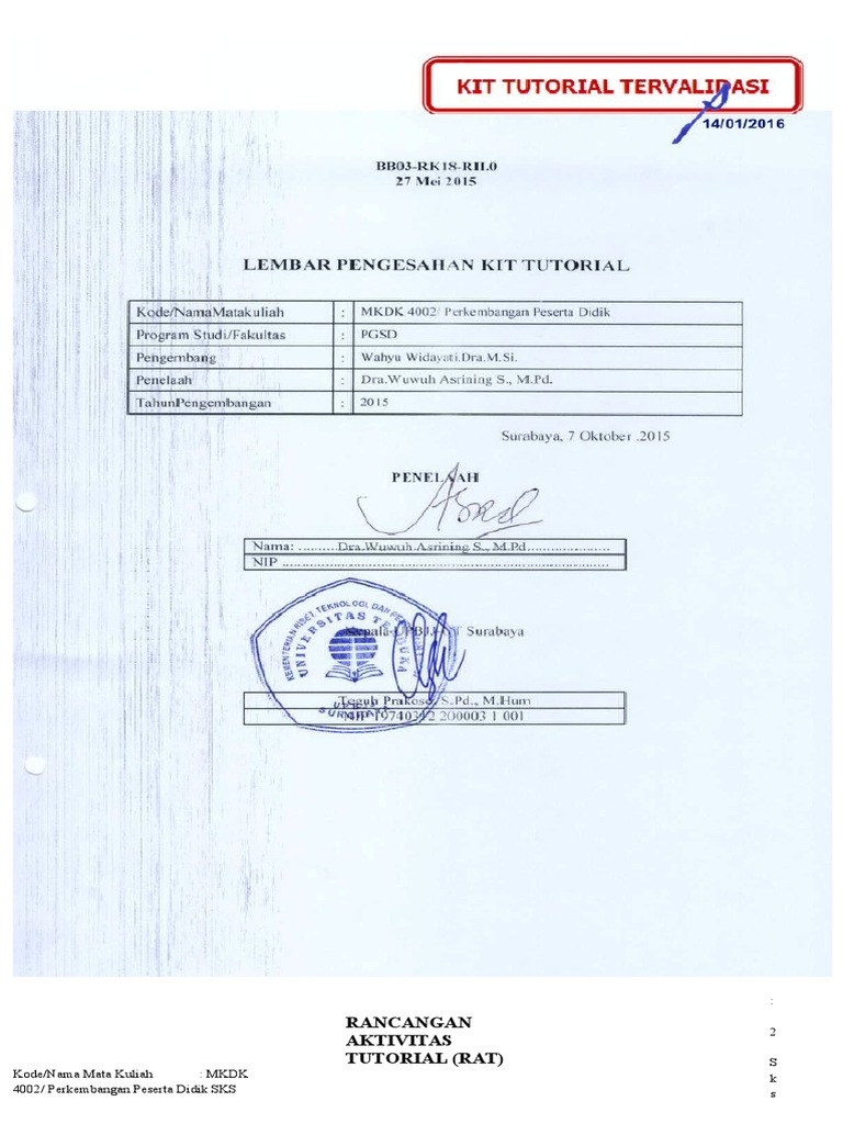 MKDK4002 Perkembangan Peserta Didik (BI5)