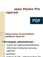 Persiapan Pre Operasi