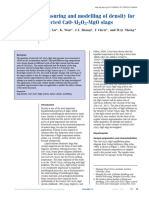 Measuring and Modelling of Density Cao