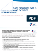 Artículos Prohibidos para Equipaje de Mano en Vuelos Internacionales PDF