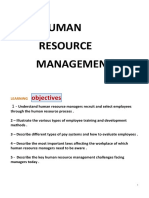 Human Resource Management: Objectives