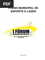 Plano Municipal de Esporte e Lazer de Cascavel