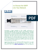Know When to Choose the QSFP Transceivers for Your Network
