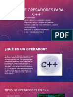 Tipos de Operadores para C