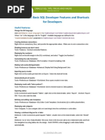 SQLDeveloper CheatSheet