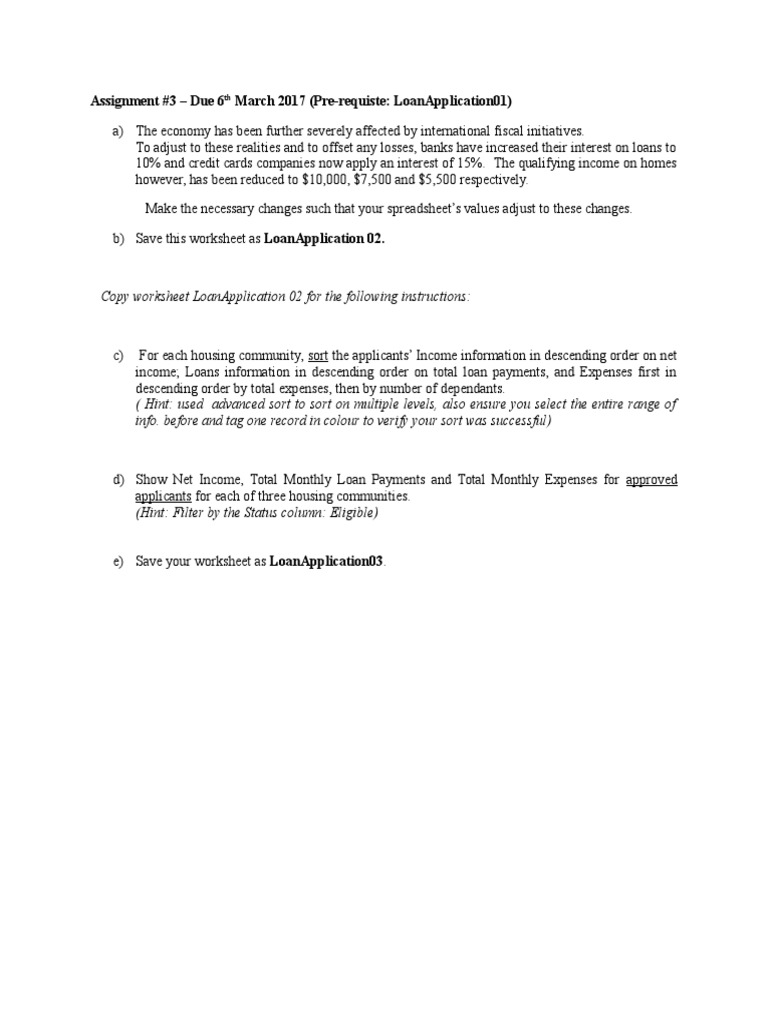 Assignment 3 Revised With Hints | PDF | Finance & Money Management | Law