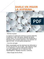 Como Darle Un Mejor Uso a La Aspirina
