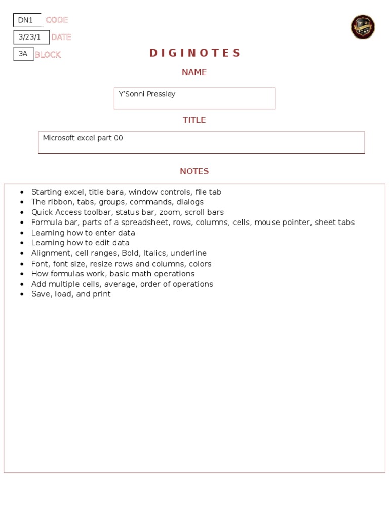 Excel Basics: Getting Started Guide | PDF