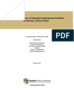 Economic Contribution of Federally Funded Research Facilities in Colorado, FY2013−FY2015