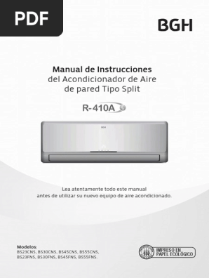 Manual Bgh Silent Air Control Remoto Aire Acondicionado