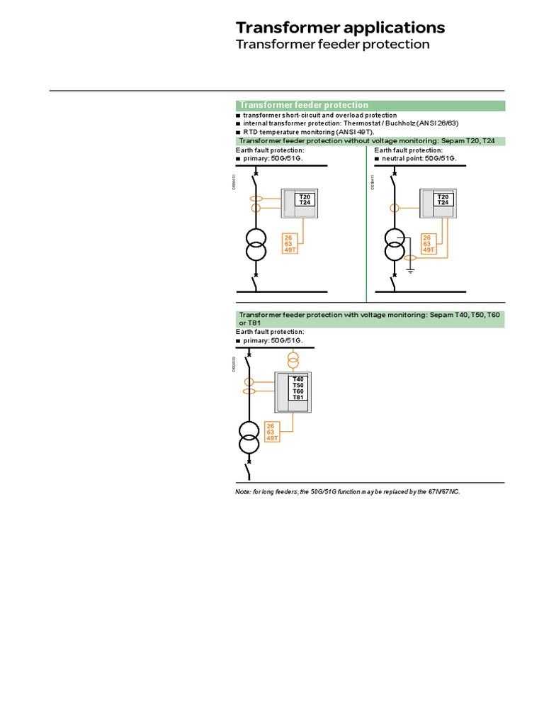 Transformer Feeder Protection Schemes | PDF | Transformer | Power (Physics)