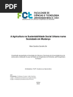 A Agricultura Na Sustentabilidade Social Urbana Numa Sociedade Em Mudanças