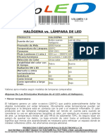 Brico LED - Halógena Vs Lámpara de LED PDF