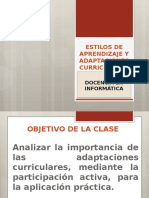 Adaptaciones Curriculares y Estilos de Aprendizaje