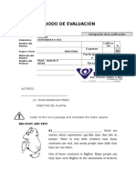 Primer Periodo de Evaluación: Examen 30 Participacio N 25 Tareas 25 Conducta 10 Asistencia 10 Calificación Total 10 0