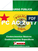 APOSTILA PC AC 2017 AGENTE DE POLÍCIA + VÍDEO AULAS