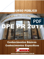 APOSTILA DPE PR 2017 ADMINISTRADOR + VÍDEO AULAS