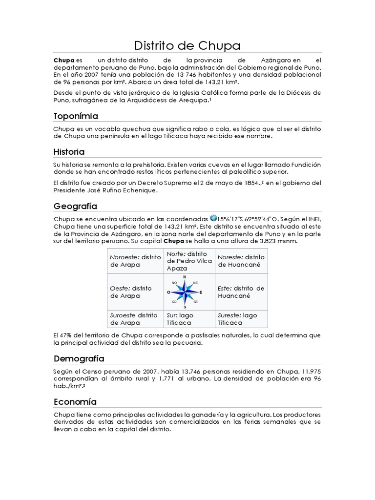 Distrito de Chupa PDF Naturaleza