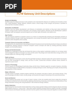 PLTW Gateway Unit Descriptions