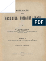 Vasile Bianu - Însemnări Din Răsboiul României Mari. Volumul 1 - Dela Mobilizare Până La Pacea Din București PDF