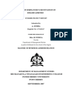 Study on Employee Absenteeism and Employee Morale With Reference to International Bakery Products Limited