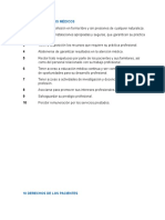 10 Derechos de Los Médicos y Pacientes