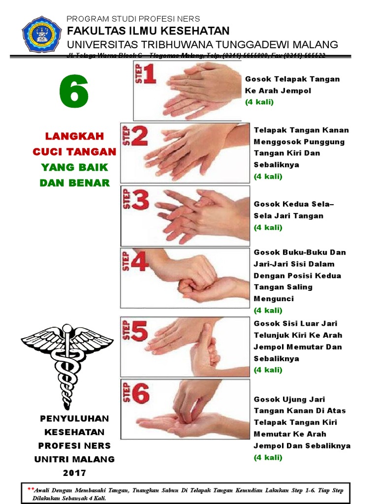 Poster 6 Langkah Cuci Tangan Poster 6 Langkah Cuci Tangan