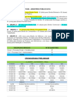 Cronograma de Estudo Preliminar