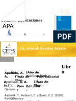Estilo de Publicaciones: Lic. Araceli Benítez Arzate
