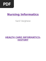 Nursing Informatics: Sanil Varghese