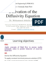 1 - Derivation of The Diffusivity Equation