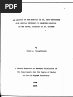 An Analysis Of The Rhetoric Of St John Chrysostom With Special R Religion And Belief