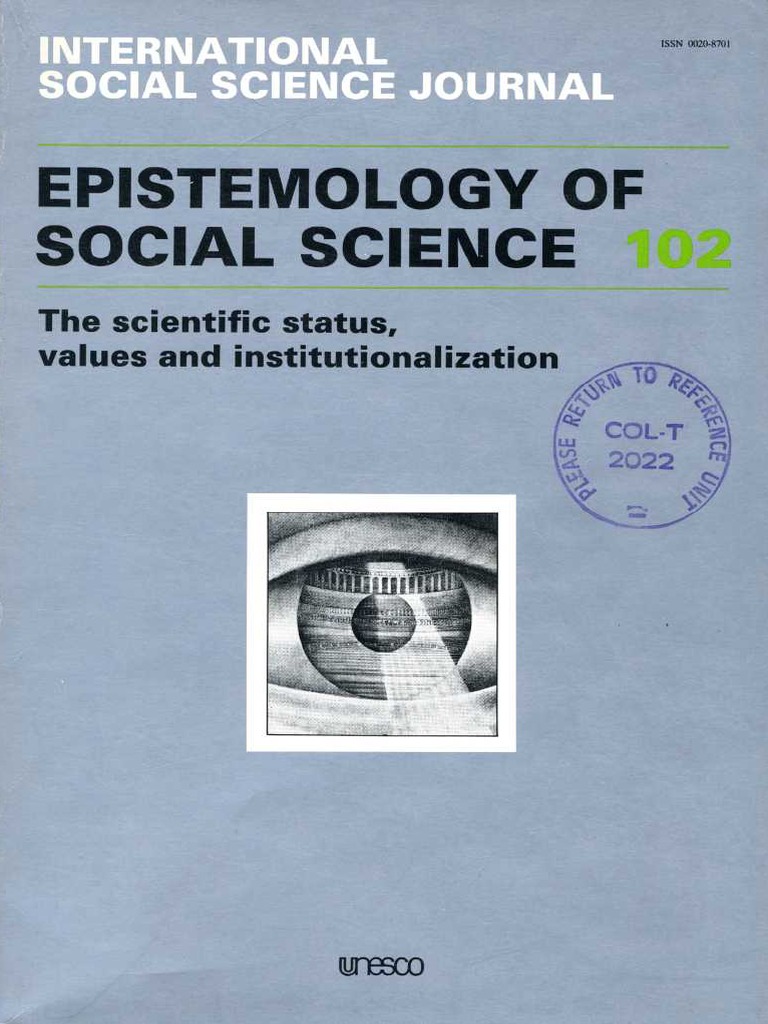 Epistemology of Social Science - Unesco | PDF | Social Science | Karl ...