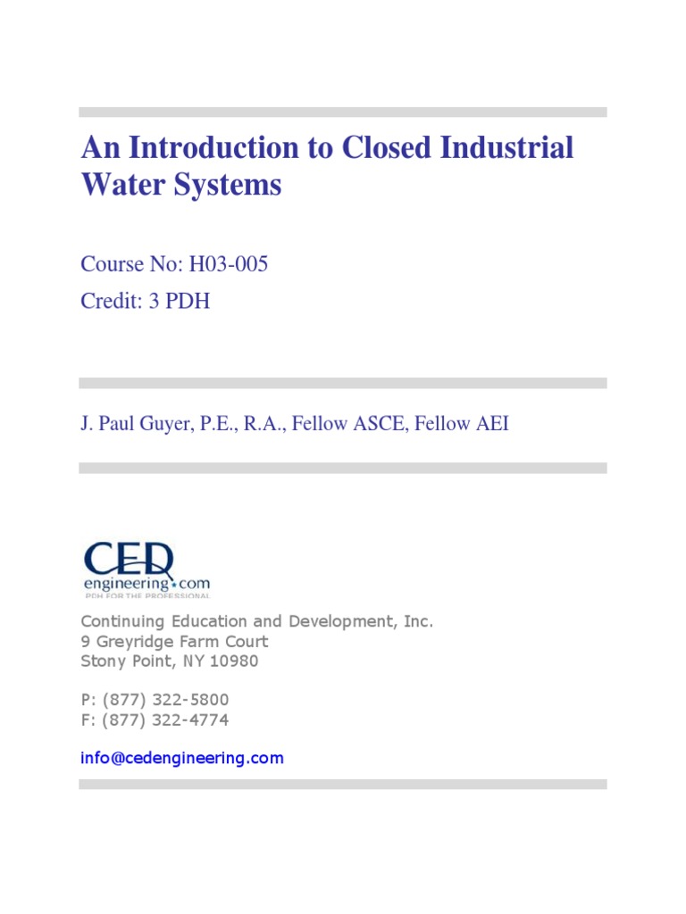 Intro To Treatment of Closed Industrial Water Systems PDF | PDF ...