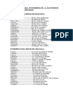 Nombres de Santeros