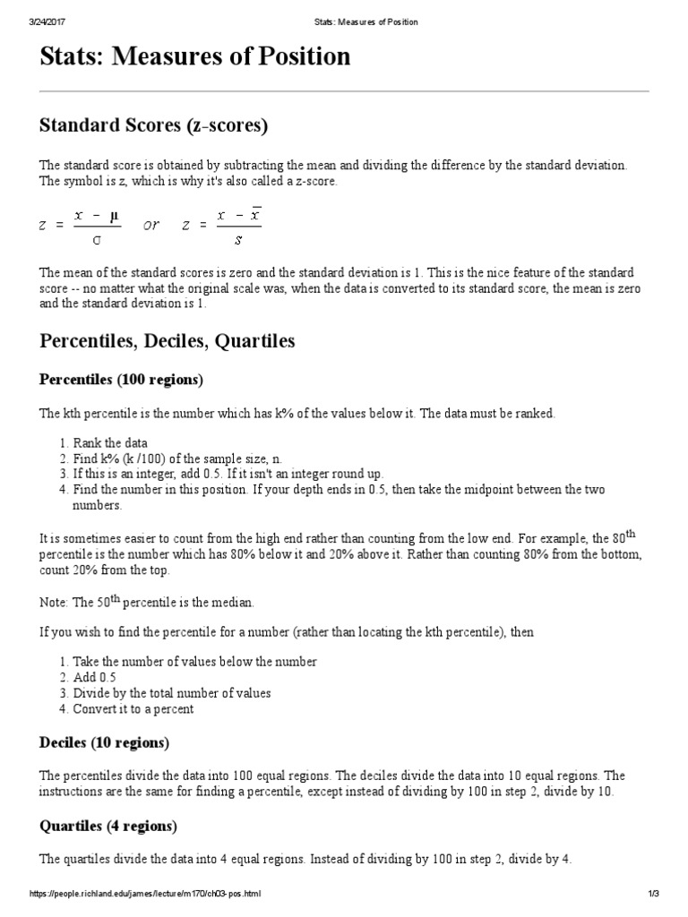 Understanding Standard Scores and Percentiles | PDF | Percentile ...